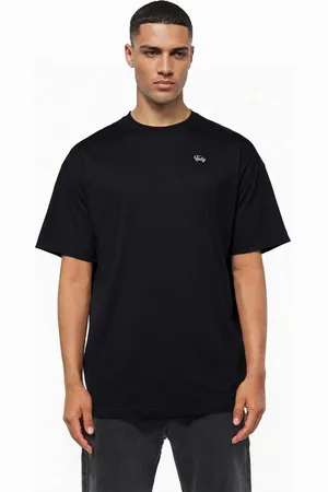 Trueprodigy Oversize-Shirt Nika Logostickerei Rundhals dicker Stoff - Verkäufer: