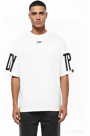Trueprodigy Oversize-Shirt Viktor Logoprint Rundhals dicker Stoff - Verkäufer: