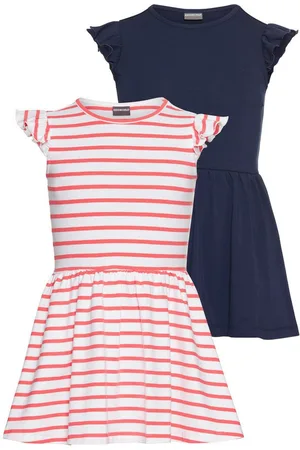 Kidsworld Jerseykleid 2er Pack Shirtkleider (Packung, 2-tlg) 1x uni und 1 x geringelt