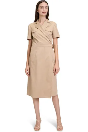Betty & Co Wickelkleid Betty & Co Wickelkleid mit Kragen Schnallen
