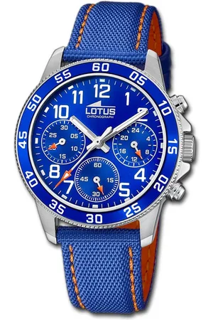 Lotus Chronograph Jugend Kinderuhr Leder , (Chronograph), Jugend, Kinderuhr Lederarmband , orange, rund, mittel (ca. 36mm) - Verkäufer: Fit4Style Silberschmuck - IMPPAC