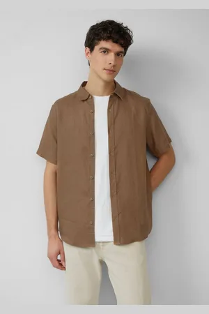 QS by s.Oliver Kurzarmhemd Regular Fit: Leichtes Kurzarmhemd aus 100% Leinen Garment Dye - Verkäufer: