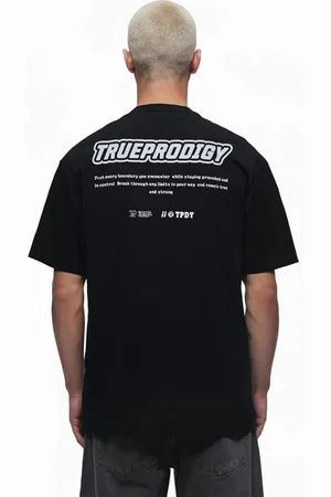 Trueprodigy Oversize-Shirt Eden Logoprint Rundhals dicker Stoff - Verkäufer: