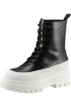Calvin Klein FLATFORM LACE UP BOOT LTH Schnürstiefelette mit Profilsohle