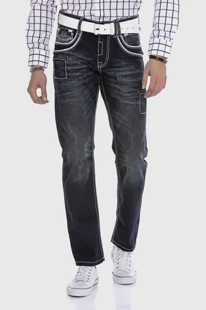 Cipo & Baxx Regular-fit-Jeans Jeans mit Kontrastnähten