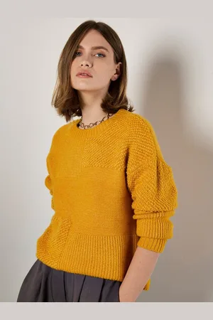 Apricot Strickpullover Rundhalspullover, mit Popcorn-Struktur - Verkäufer: