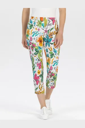 STEHMANN 3/4-Hose mit floralem Muster