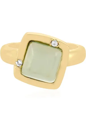 Cavill Silberring Schicker grüner Amethyst Goldplattierter Silberring (1-tlg) - Verkäufer: Juwelo Deutschland GmbH