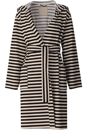 Calida Damenbademantel Lounge Stripe Damen, Baumwolle, Bindeband - Verkäufer: