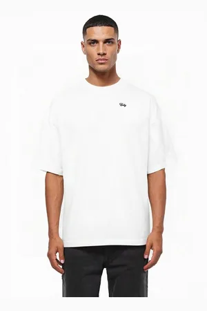 Trueprodigy Oversize-Shirt Nika Logostickerei Rundhals dicker Stoff - Verkäufer: