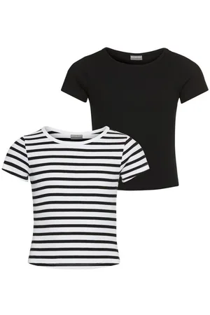 Kidsworld T-Shirt 2er Pack T-Shirts in elastischer Rippqualität (Packung, 2-tlg) 2er Packung T-Shirts