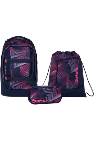 Satch Schulranzen Schulrucksack-Set PACK Seismic Pink 3-teilig, Kollektion 2025 (3-teilig), ergonomisch, Your-Size-System: auf Körpergröße anpassbar - Verkäufer: DSBO