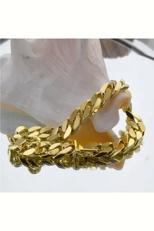 HOPLO Goldarmband Goldkette Panzerkette Länge 21cm - Breite 9,3mm - 585-14 Karat Gold - Verkäufer: Holzenplotz