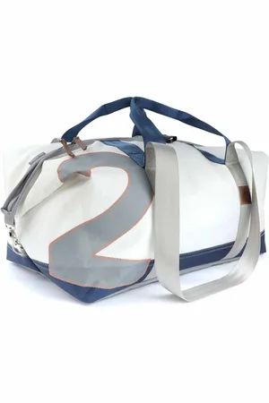 360Grad Reisetasche Reisetasche recyceltes Segeltuch Kutter XL Weiss Zahl Blau - Verkäufer: MARITIMIA