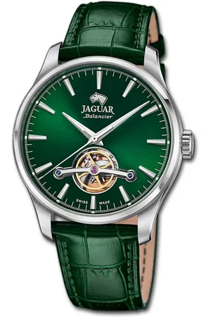 Jaguar Quarzuhr Leder Herren Uhr Analog Elegant, (Analoguhr), Herrenuhr Lederarmband , rundes Gehäuse, groß (ca. 41,5mm) - Verkäufer: Fit4Style Silberschmuck - IMPPAC
