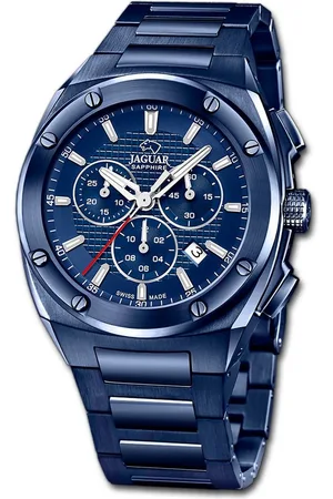 Jaguar Quarzuhr Edelstahl Herren Uhr Analog, (Analoguhr), Herrenuhr Edelstahlarmband , rundes Gehäuse, groß (ca. 44,5mm) - Verkäufer: Fit4Style Silberschmuck - IMPPAC