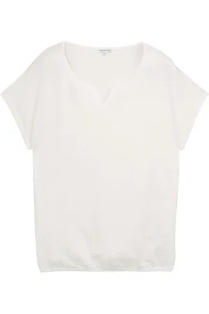 TOM TAILOR T-Shirt Plus Size - T-Shirt im Material-Mix - Verkäufer: Fashion & Style GmbH & Co. KG