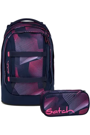 Satch Schulranzen Schulrucksack-Set PACK Seismic Pink 2-teilig, Kollektion 2025 (2-teilig), ergonomisch, Your-Size-System: auf Körpergröße anpassbar - Verkäufer: DSBO