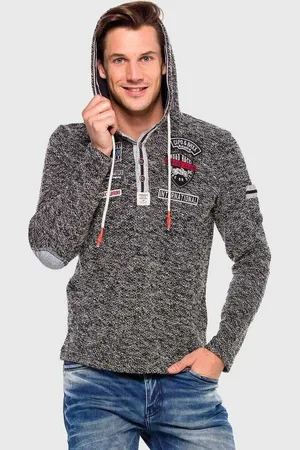 Cipo & Baxx Kapuzenpullover Kapuzenpullover mit modischen Details