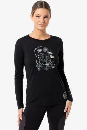 Supernatural Langarmshirt für Damen, Merino HODGEPODGE LS bestickt, Motive am Ärmel - Verkäufer:
