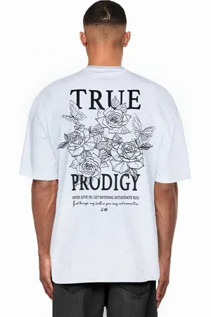 Trueprodigy Oversize-Shirt Alex Logoprint Rundhals dicker Stoff - Verkäufer:
