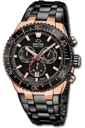 Jaguar Chronograph Herren Uhr Edelstahlarmband, (Chronograph), Herrenuhr Edelstahlarmband , rundes Gehäuse, groß (ca. 44,8mm) - Verkäufer: Fit4Style Silberschmuck - IMPPAC