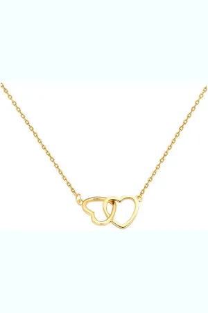 Karma Kette mit Anhänger Halskette Herzen Gold vergoldet Damen Kette Edelstahl (Herzkette Edelstahlkette, Geschenk für Sie Halsschmuck), Damenhalskette modern Damenschmuck - Verkäufer: Sanixa