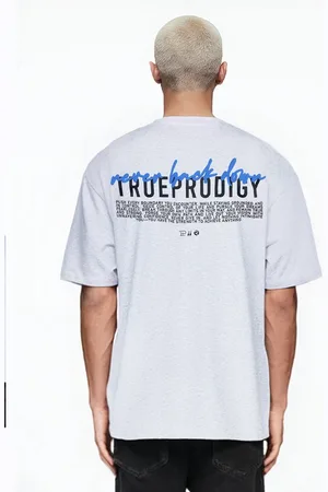 Trueprodigy Oversize-Shirt Lior Logoprint Rundhals dicker Stoff - Verkäufer: