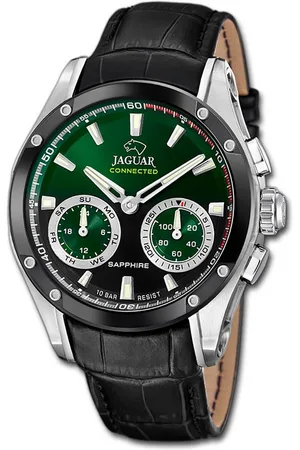 Jaguar Multifunktionsuhr Leder Herren Uhr Multifunktion, (Multifunktionsuhr), Herrenuhr Lederarmband , rundes Gehäuse, groß (ca. 45mm) - Verkäufer: Fit4Style Silberschmuck - IMPPAC