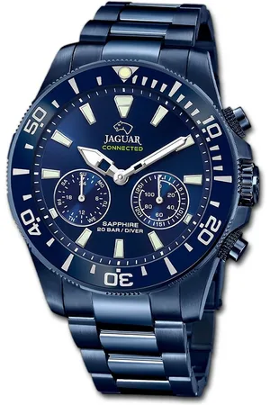 Jaguar Multifunktionsuhr Edelstahl Herren Uhr, (Multifunktionsuhr), Herrenuhr Edelstahlarmband , rundes Gehäuse, extra groß (45,7mm) - Verkäufer: Fit4Style Silberschmuck - IMPPAC