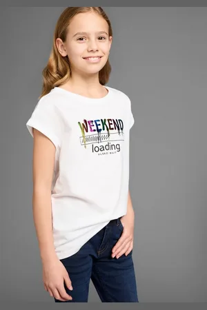 Kidsworld T-Shirt WEEKEND loading...please wait Kurzarm, weite Passform, bedruckte Optik, Rundhalsausschnitt