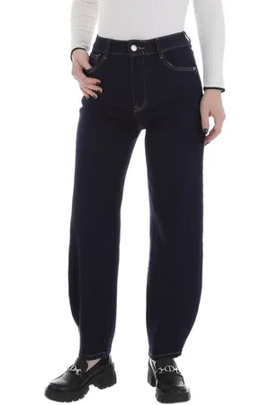 Ital-Design Stretch-Jeans Modische Jeans für jeden Anlass - höchste Ansprüche erfüllen (89231319) Stretch High Waist Jeans in Dunkelblau - Verkäufer: