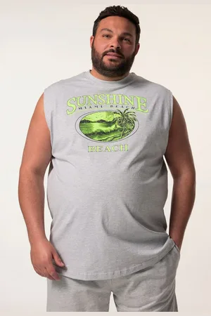 Men Plus T-Shirt Men+ Tanktop Brustprint bis 8 XL - Verkäufer: Popken Fashion Group