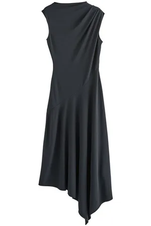 Next Midikleid Kurzärmliges Midikleid mit asymmetrischem Saum (1-tlg) - Verkäufer: Germany GmbH