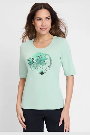 Olsen Rundhalsshirt (1-tlg) mit stilisiertem Blütenmotiv - Verkäufer: GUTEMARKEN