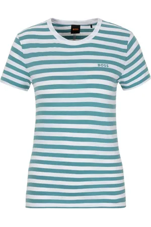 HUGO BOSS T-Shirt C_Esla_Striped Premium Damenmode, im gestreiften Design