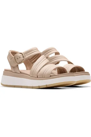Clarks Tuscan Strap Sandale, Sandalette, Flats, Sommerschuh mit Plateausohle