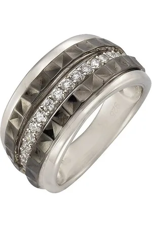 CELESTA Fingerring Silber 925 rhodiniert mit Zirkonia-Steinen