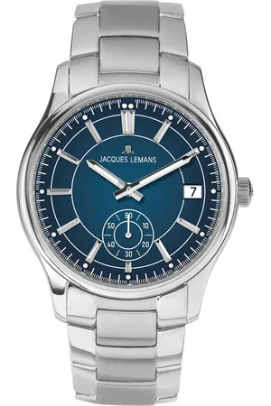 Jacques Lemans Quarzuhr Derby 1-2197G, Armbanduhr, Herrenuhr, Edelstahlarmband, analog, Tag, kleine Sekunde