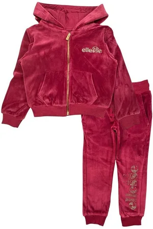 Ellesse Hausanzug Mädchen Jogginganzug Dark Pink 2/3 3/4 5/6 6/7 Jahre - Verkäufer: coole-fun-t-shirts