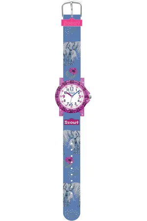 Scout Quarzuhr The It-Collection 280375027, Armbanduhr, Kinderuhr, Lernuhr,Geschenkidee, Schulanfang,Mädchen,Pferd