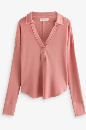 Next Langarmshirt Langarmoberteil mit Waffelstruktur und Kragen (1-tlg) - Verkäufer: Germany GmbH