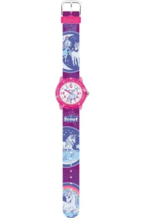 Scout Quarzuhr Crystal 280305040, Armbanduhr, Kinderuhr, Geschenkidee, Schulanfang, Mädchen, Einhorn