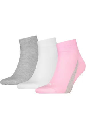 PUMA Kurzsocken UNISEX LIFESTYLE QUARTER 3P (3-Paar, 3 Paar) mit kurzem geripptem Schaft