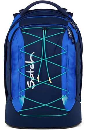 Satch Schulranzen Schulrucksack PACK Crossed Blue, Kollektion 2025 (1 Stück), ergonomisch, Your-Size-System: auf Körpergröße anpassbar - Verkäufer: DSBO