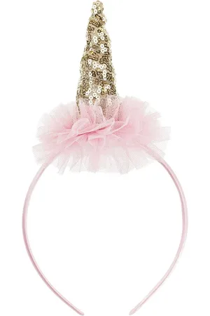 PARTY DECO Haarreif, Einhorn Haarreif mit Rüschen 25x11cm 1 Stück / Gold - Verkäufer: kreativmarkt-butterfly