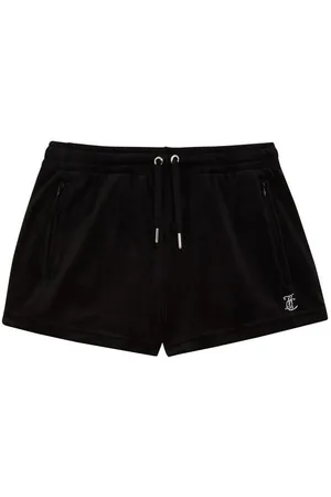 Juicy Couture Shorts TAMIA VELOUR TRACK SHORTS WITH DIAMANTE Damen Trainingshose Damen, Sweatshorts, Velour, kurze Hose mit Glitzer, Sale