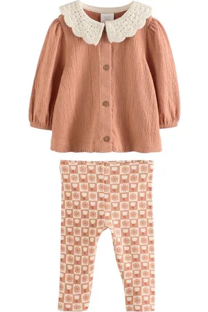 Next Langarmshirt & Leggings 2-teiliges Set mit Rüschenkragentop und Leggings (2-tlg) - Verkäufer: Germany GmbH