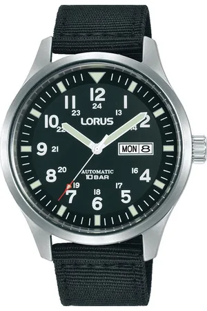 Lorus Automatikuhr RL411BX9, Armbanduhr, Herrenuhr, Datum, wasserdicht bis 10 bar, Textilarmband