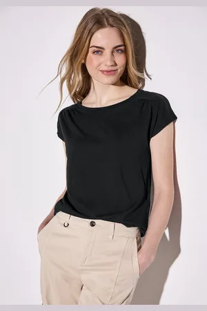 Street one Shirttop mit Raffung an der Schulter